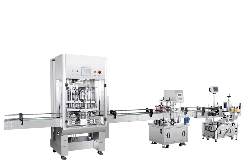 全自動(dòng)直線灌裝機(jī)，膏體乳液通用